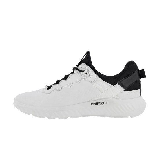 Ecco Men's ATH-1FM Luxe Lace Up Leather Sneaker Comfort Shoe White Black 47 - Picture 3 of 9